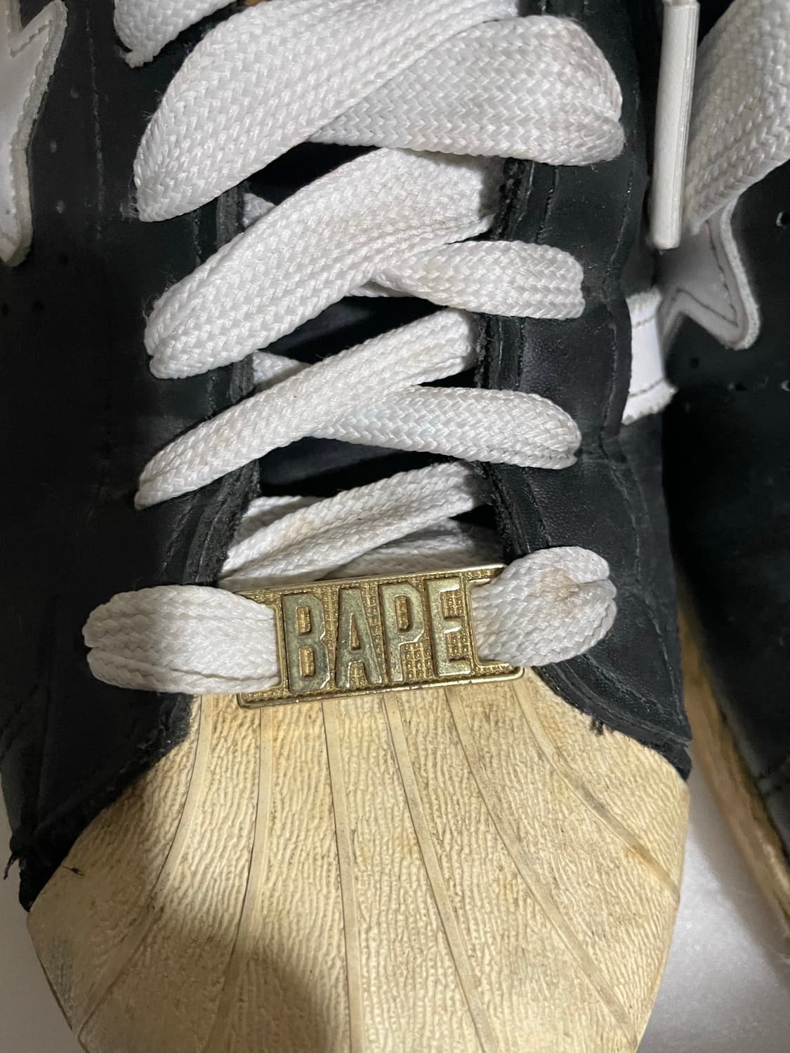 아디다스 x 배이프 슈퍼스타 80s 코어 블랙 오프 화이트 상품이미지5