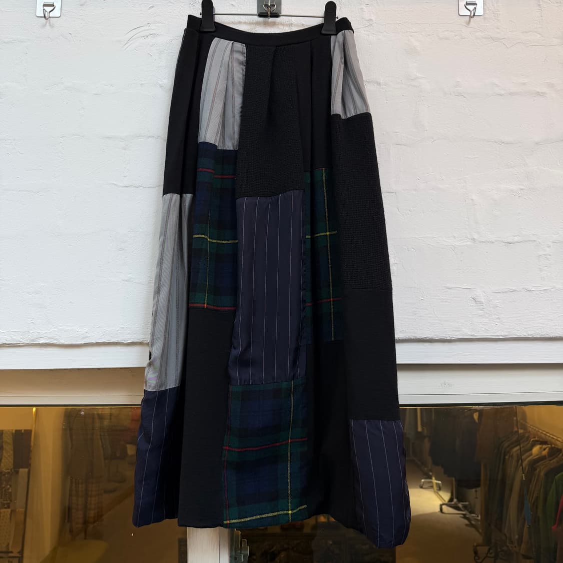 Atsuro Tayama 아츠로 타야마 패치워크 울 블렌드 롱스커트 38 상품이미지1