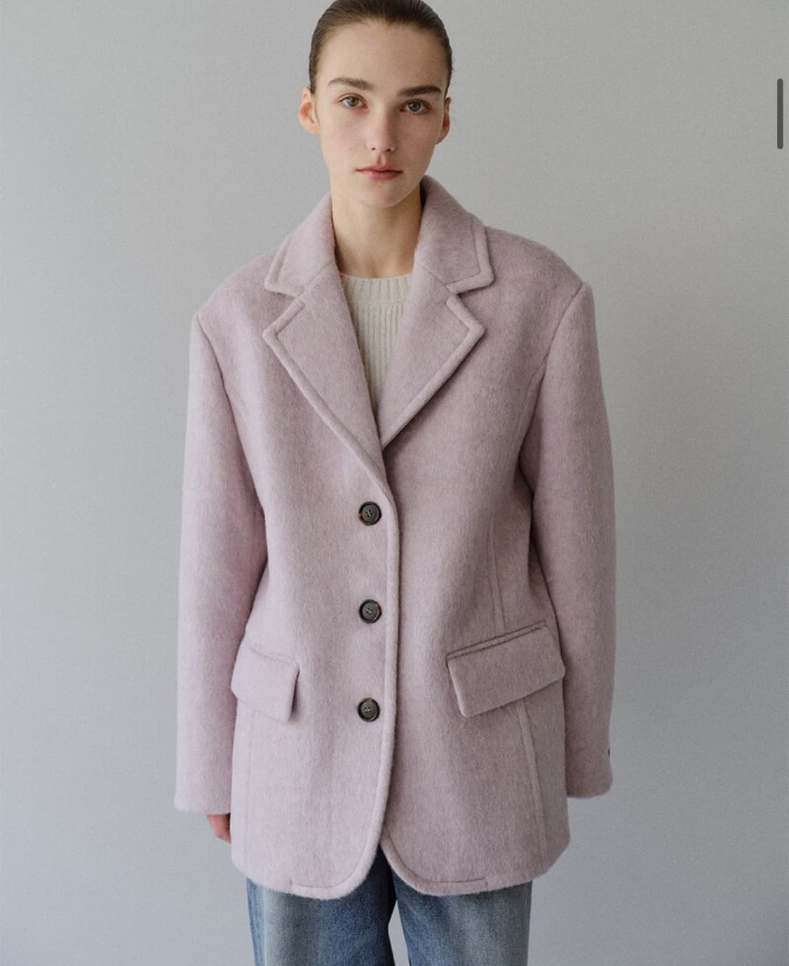 모한 울 블레이저 코트 라벤더 상품이미지1