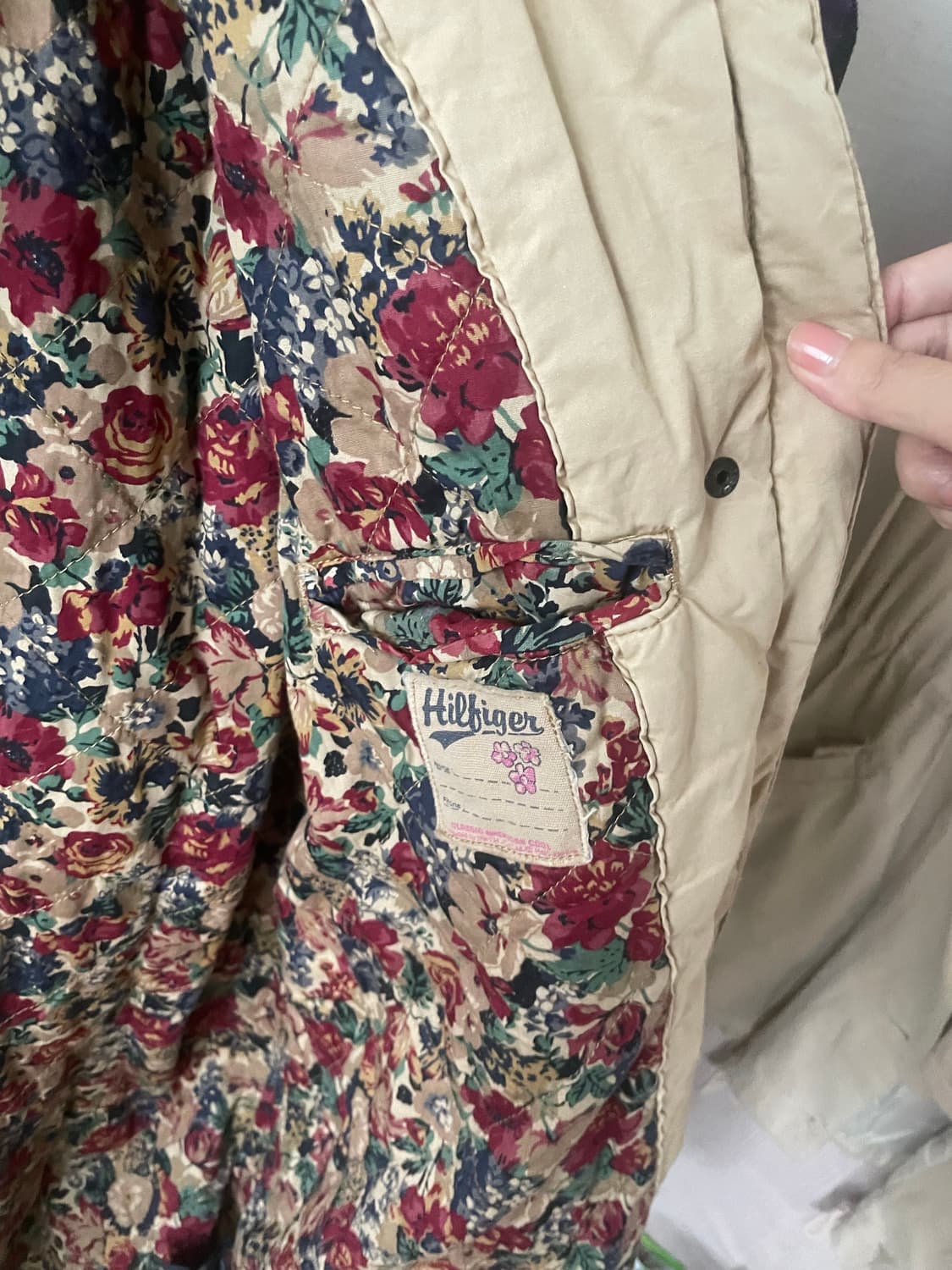 타미힐피거 코튼 로고 후드집업 누빔 자켓 상품이미지3