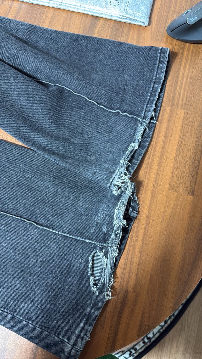 문선 signature pin tuck boots cut denim 상품이미지3