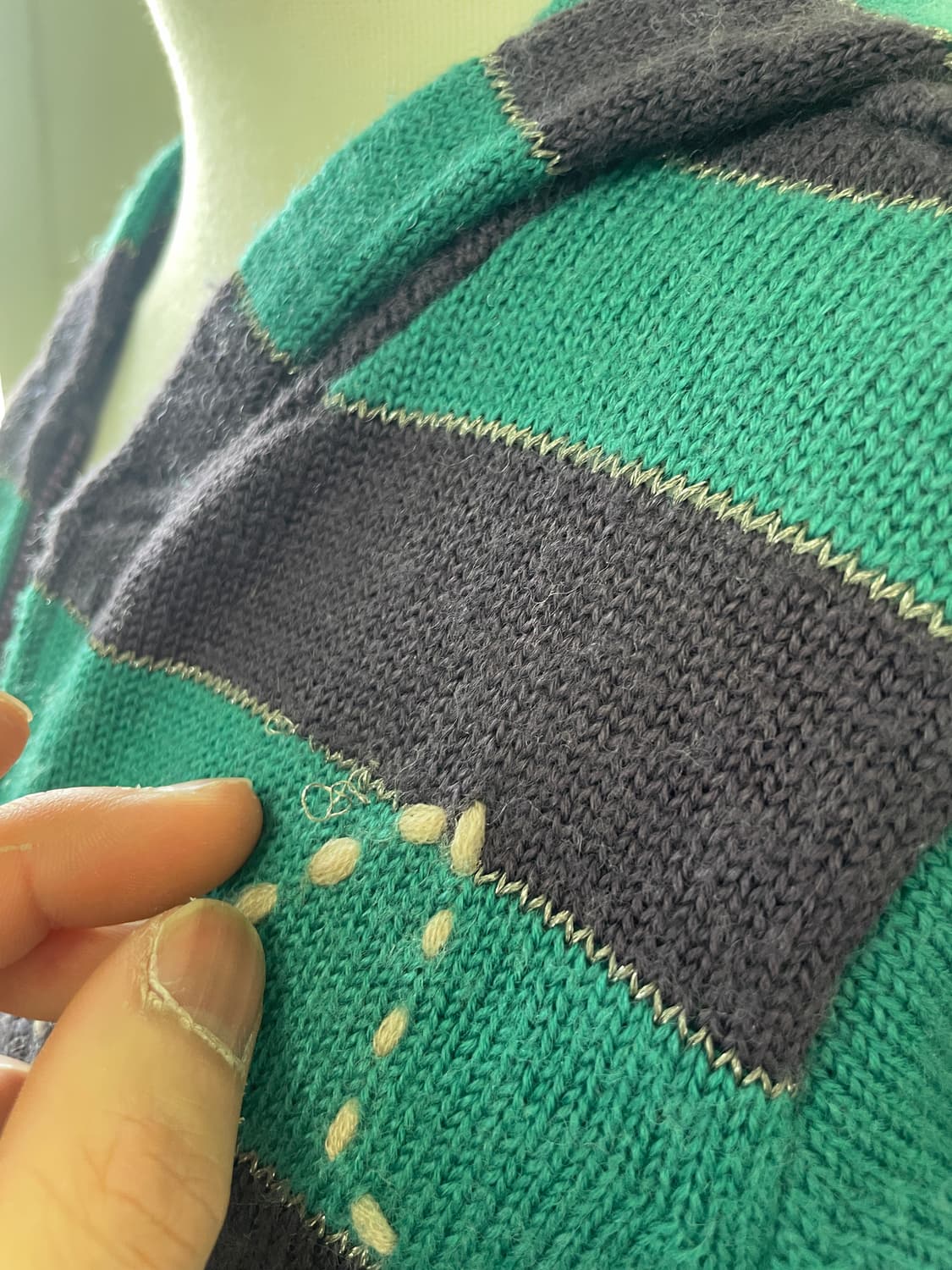 빈티지 키즈 스타 멀티 스트라이프 니트 후드 상품이미지6