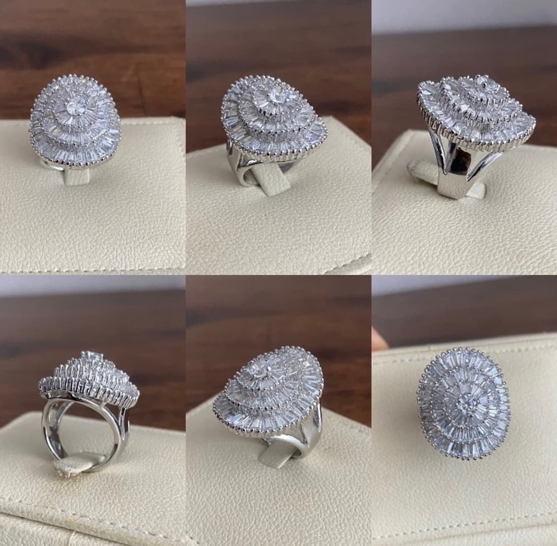 큐빅 반지 귀걸이 목걸이 세트 상품이미지4