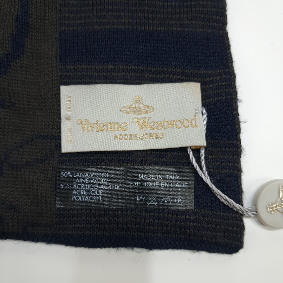 MX102 비비안 웨스트우드 오브 패턴 울 블렌드 목도리 머플러 상품이미지6