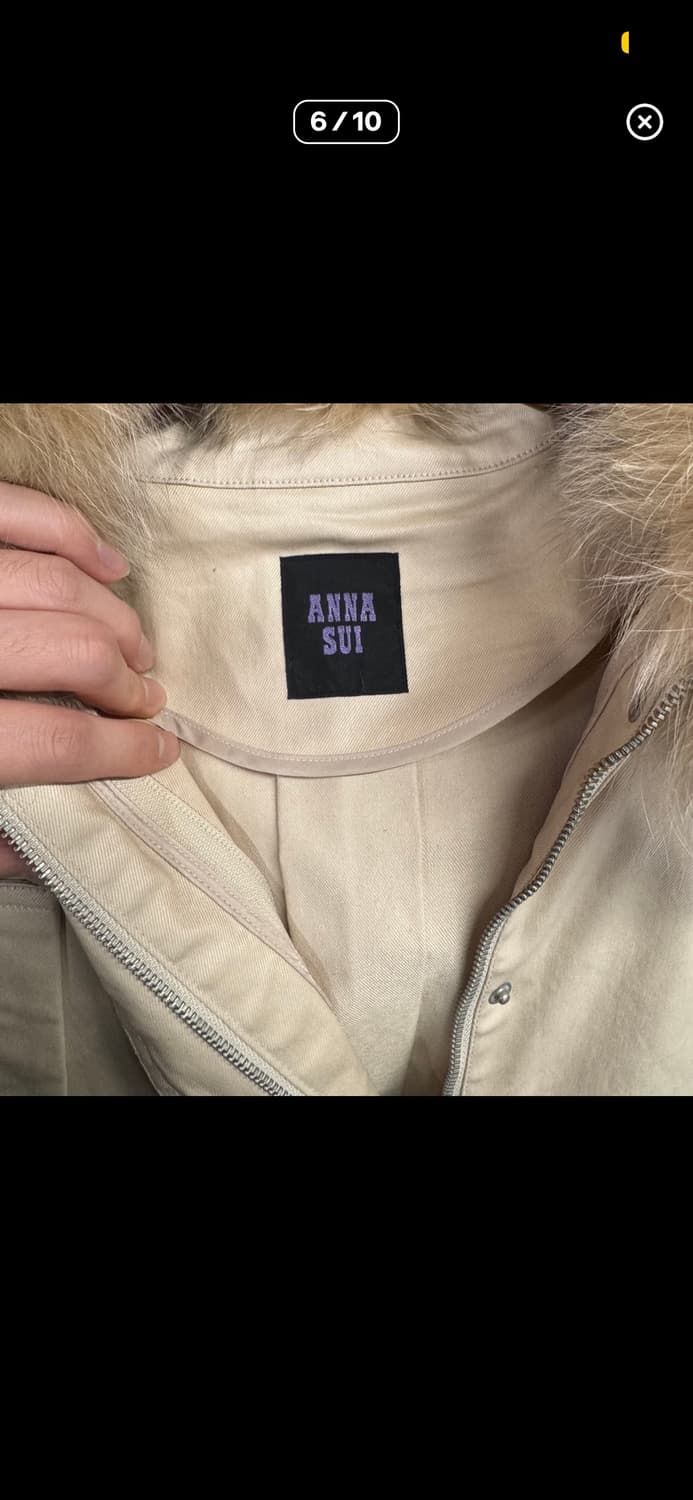 [새상품급] [ANNA SUI] 안나수이 3in1 퍼 코트 러브베이지 상품이미지8