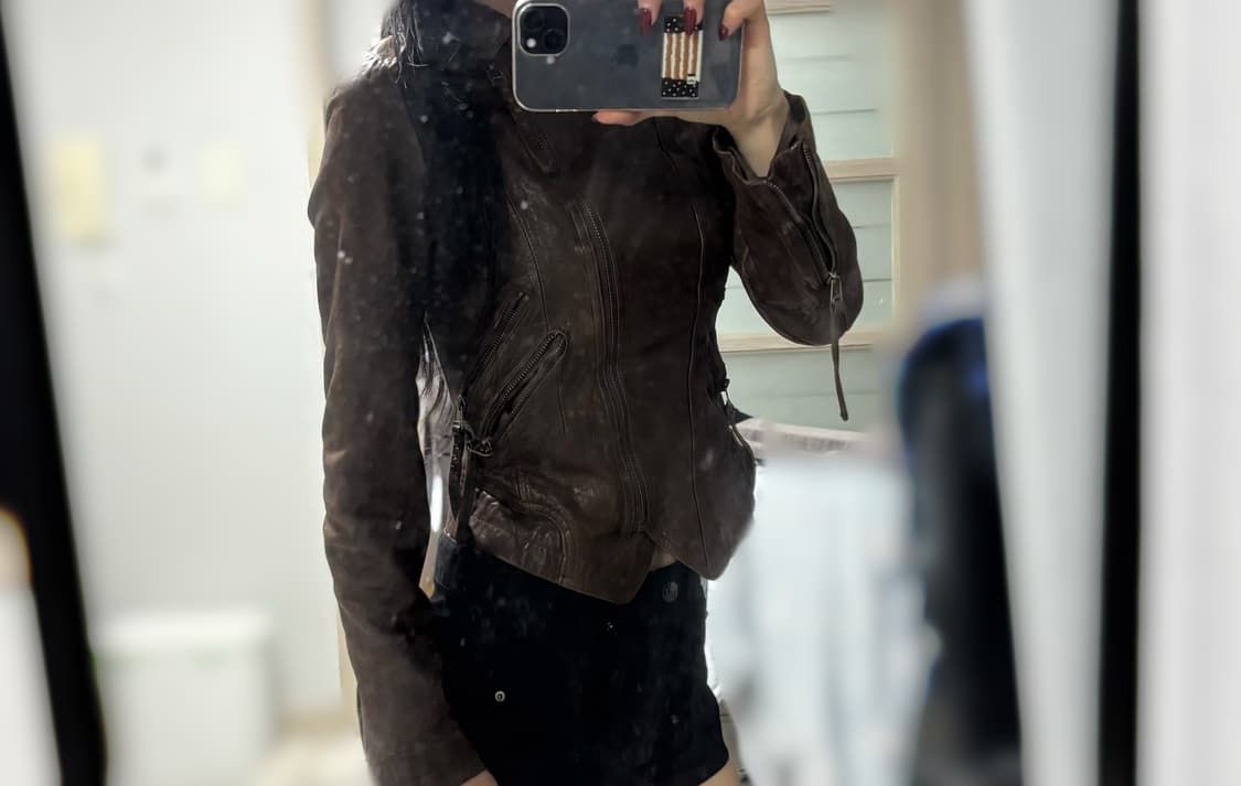 빈티지 레더자켓 브라운  상품이미지2