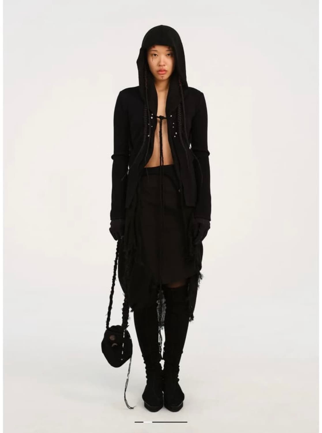 Hyeinseo - Hooded Knit Jacket - 0/1 상품이미지3