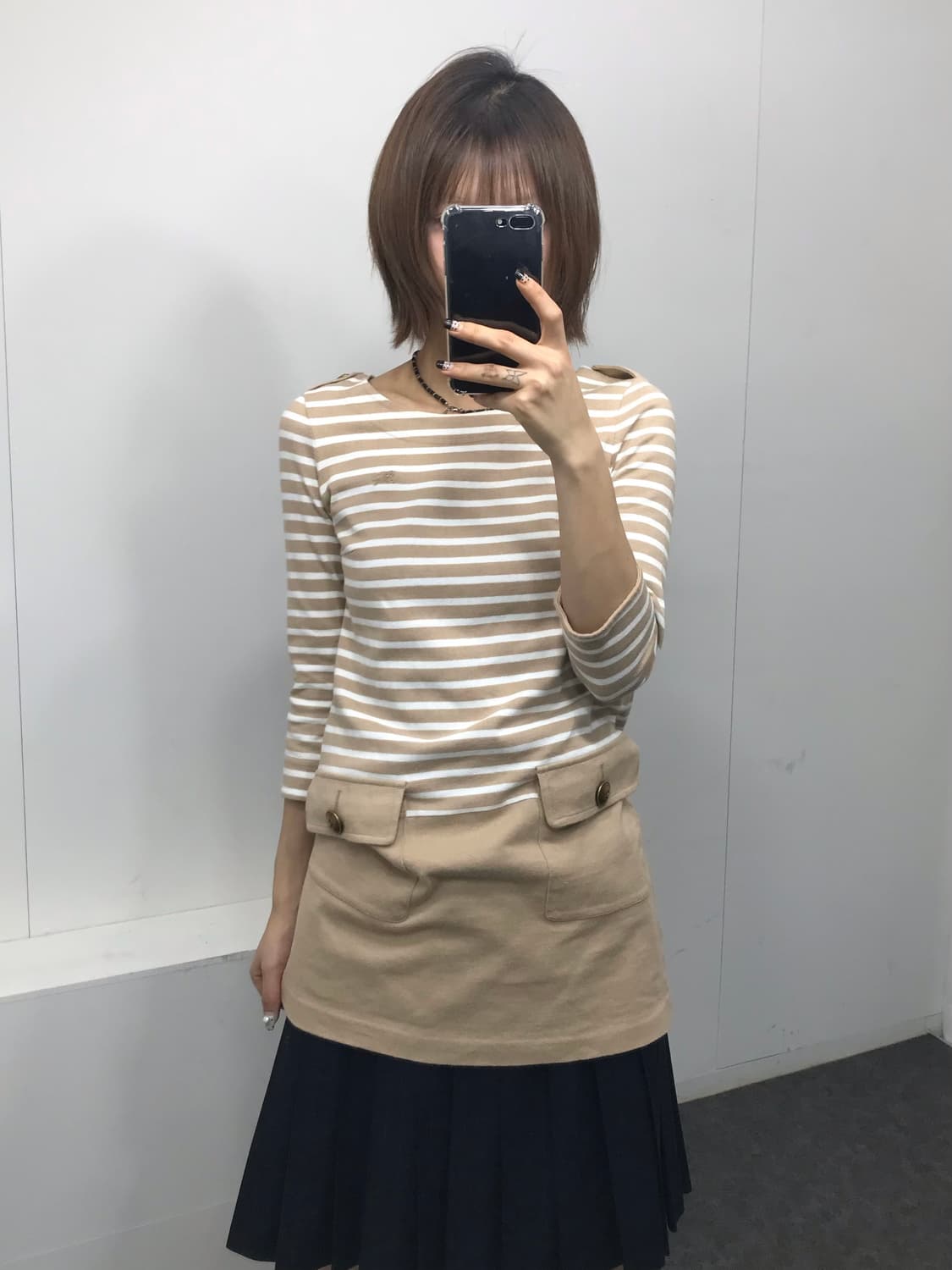 버버리 베이지 스트라이프 원피스 상품이미지2