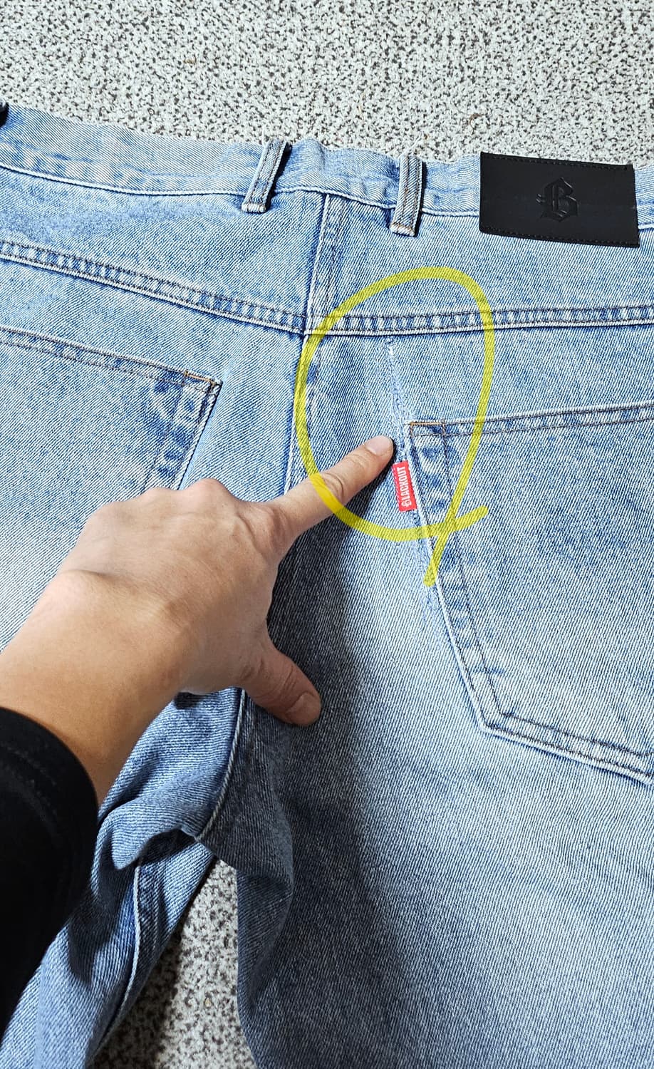 [m] 블랙아웃 데님 워크 팬츠 상품이미지6