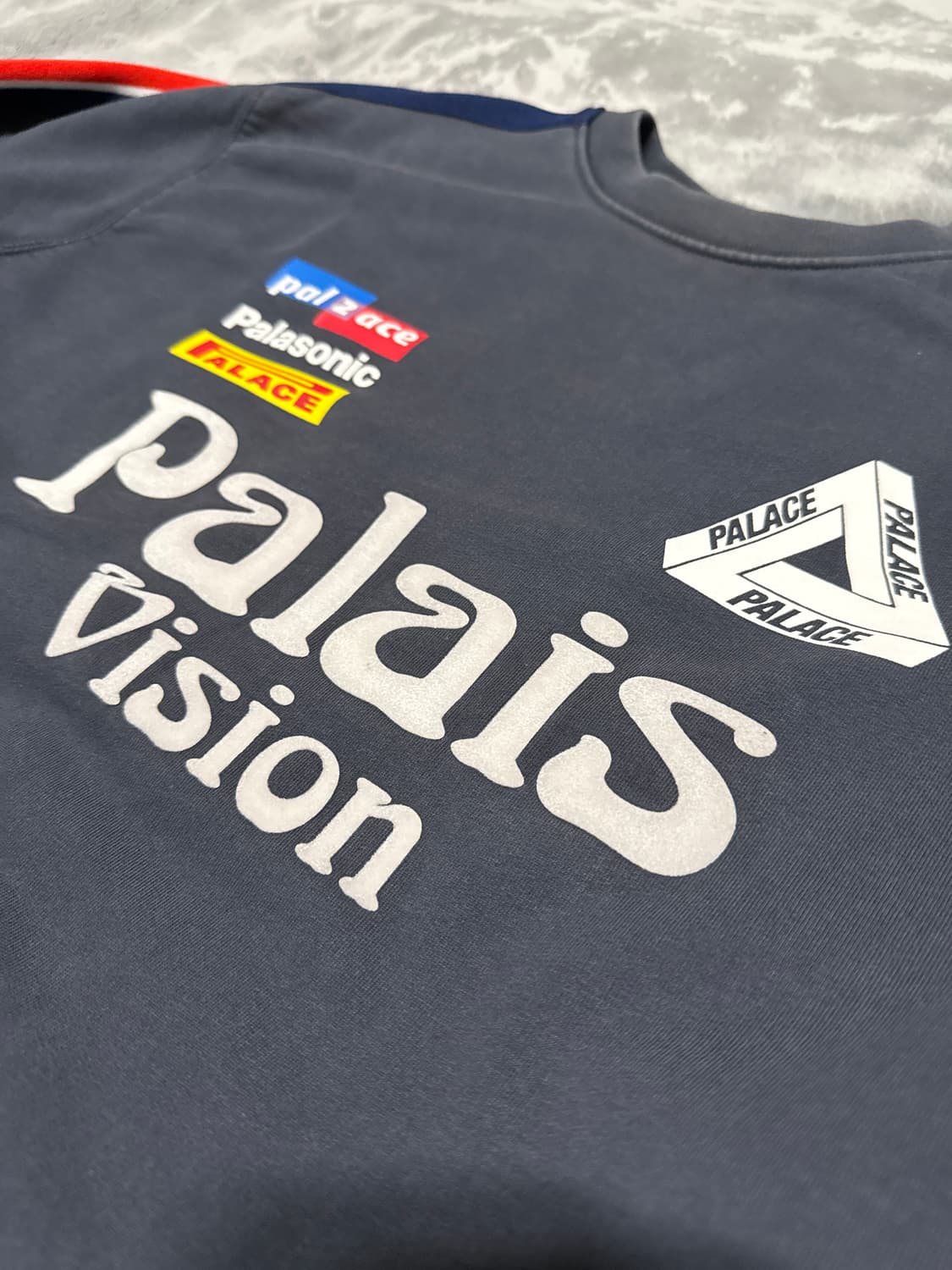 팔라스 플래그 스트라이프 크루넥 네이비 XL 22SS 상품이미지3
