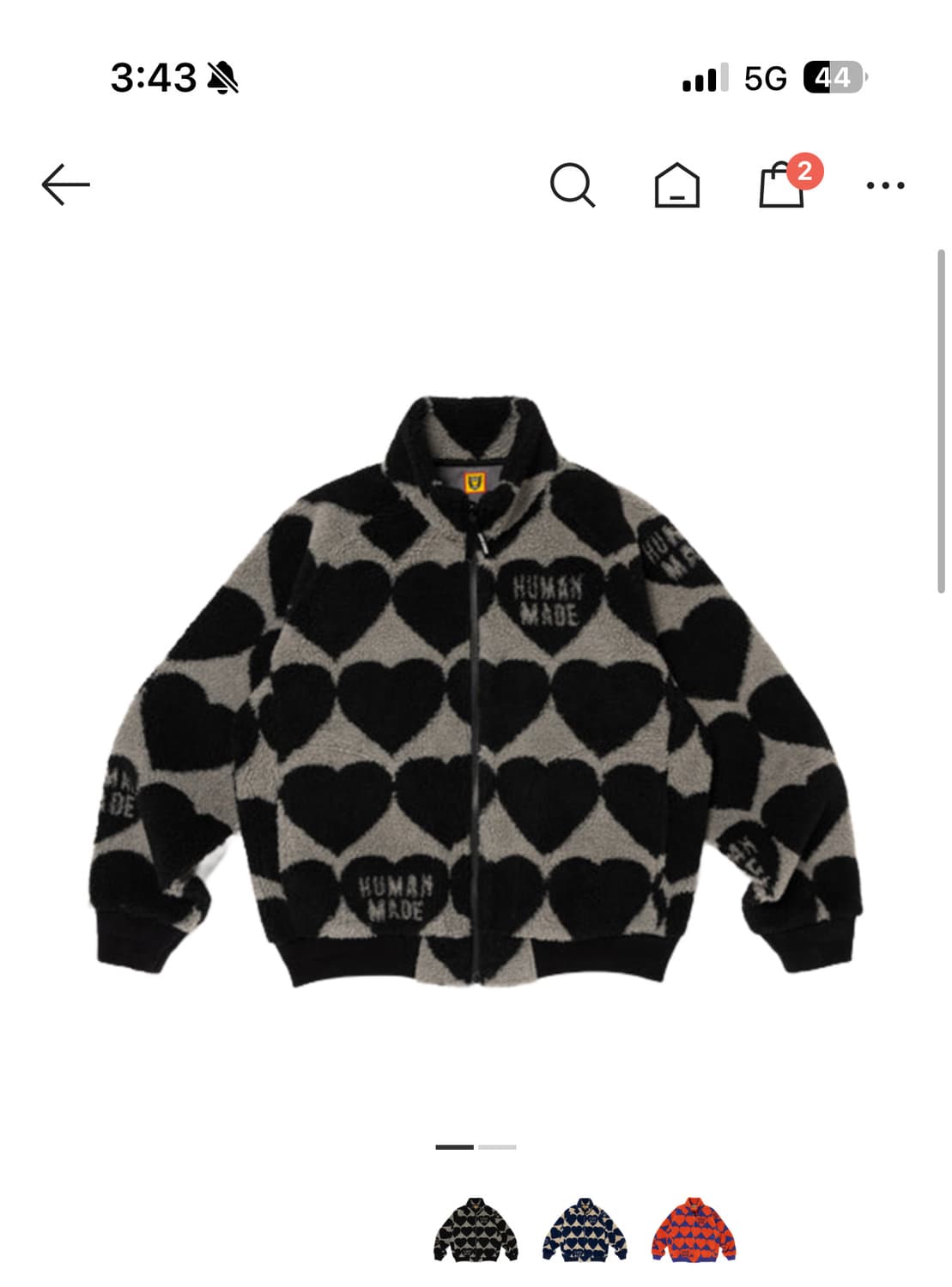 구매)휴먼메이드 하트플리스  상품이미지1