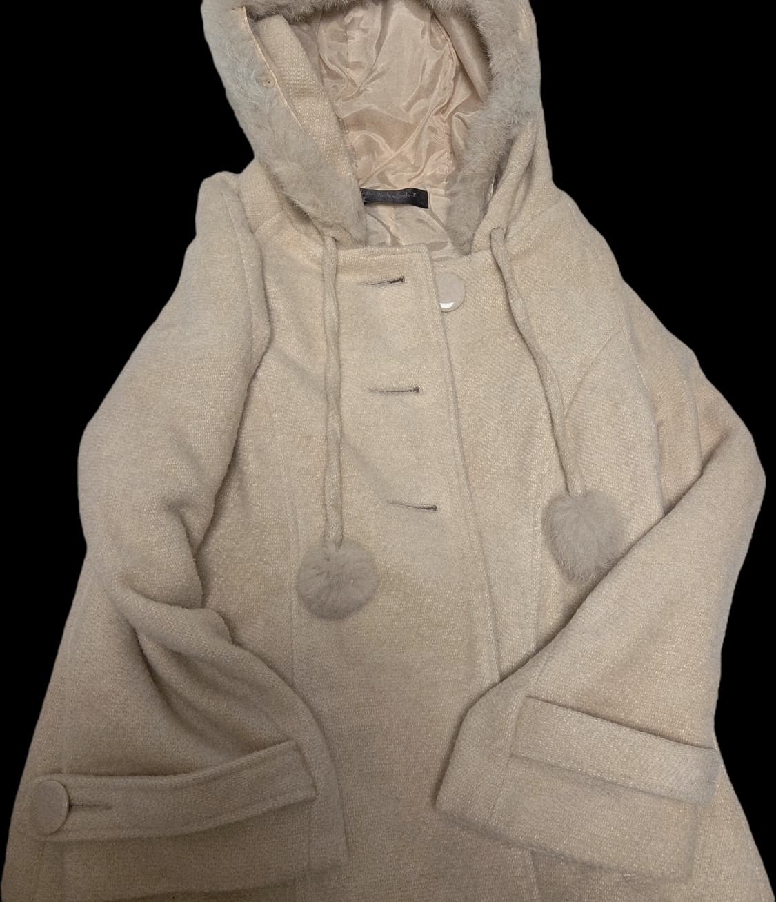 히메갸루 모리걸 핑크 폼폼이 코트 상품이미지1