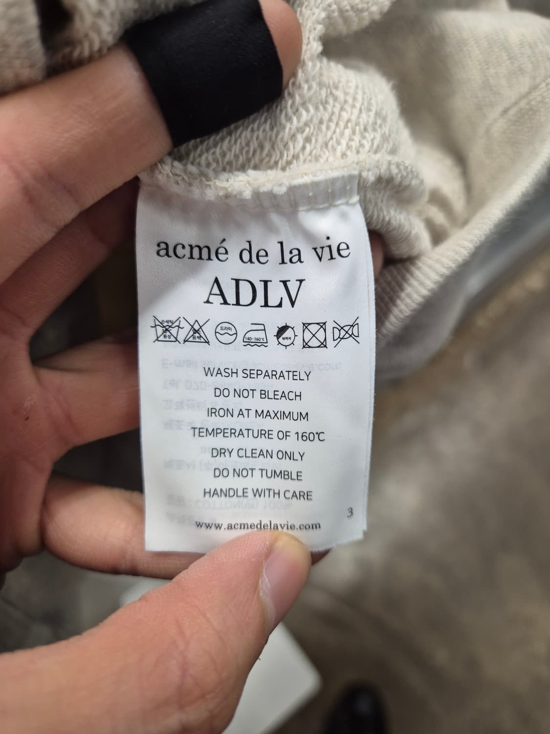 아크메드라비 하프집업 맨투맨 2사이즈 상품이미지6