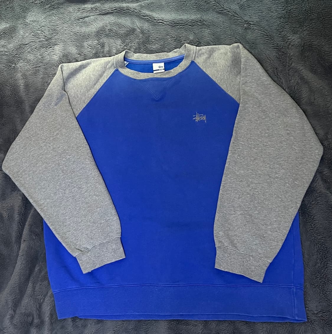 XL) 00s Stussy Reglan Crewneck 상품이미지1