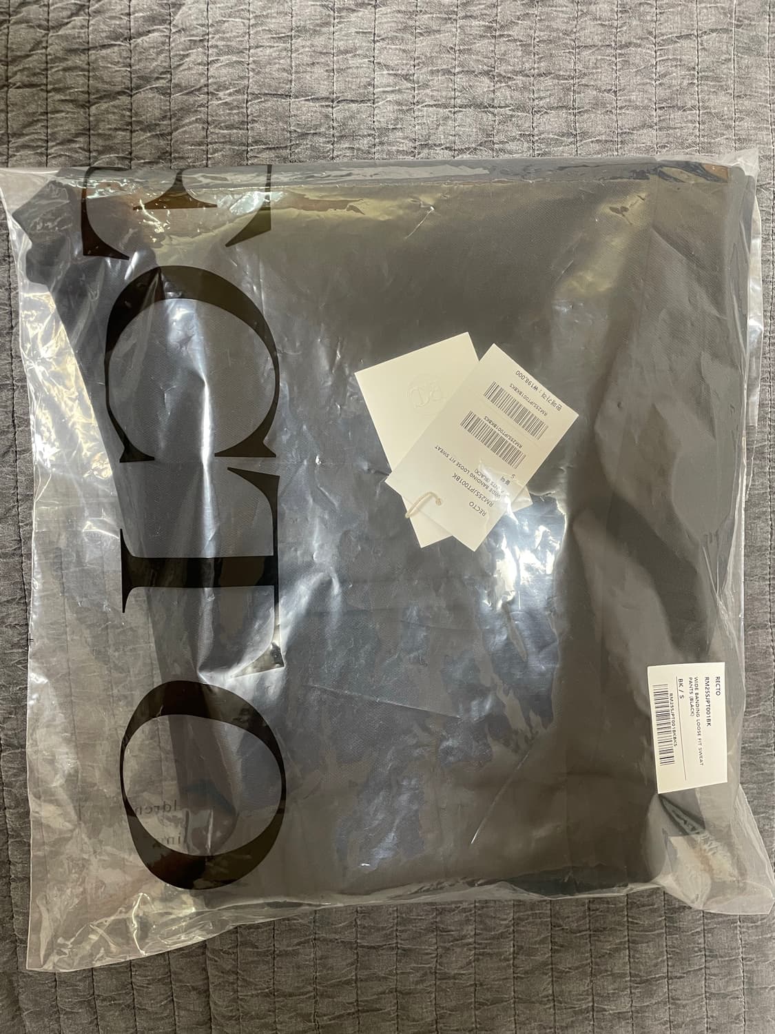 렉토 25SS 와이드 밴딩 루즈핏 스웻팬츠 블랙 상품이미지10