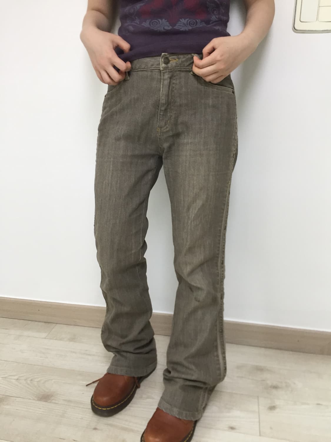 stud side low waist bootcut denim 상품이미지2