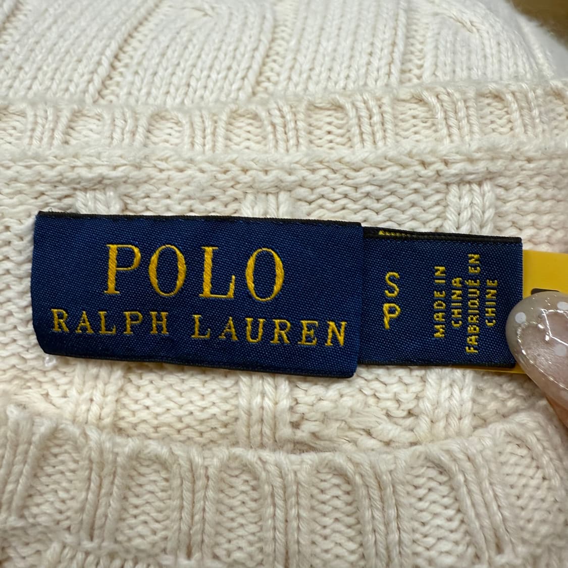 폴로 랄프로렌 화이트 크림 니트 상품이미지5