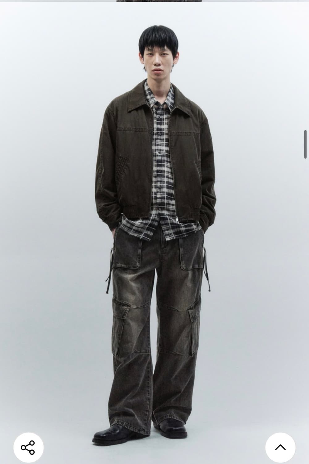 (M) 인사일런스 오브젝트 카고 데님 팬츠 BLACK 판매 상품이미지5