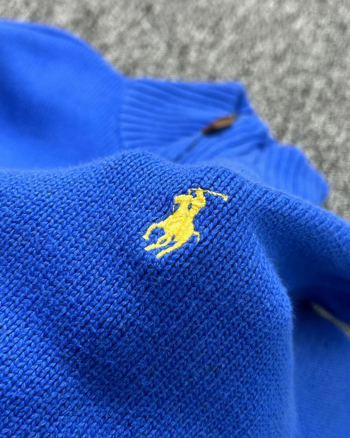 폴로 랄프로렌 블루 하프 니트집업 상품이미지3