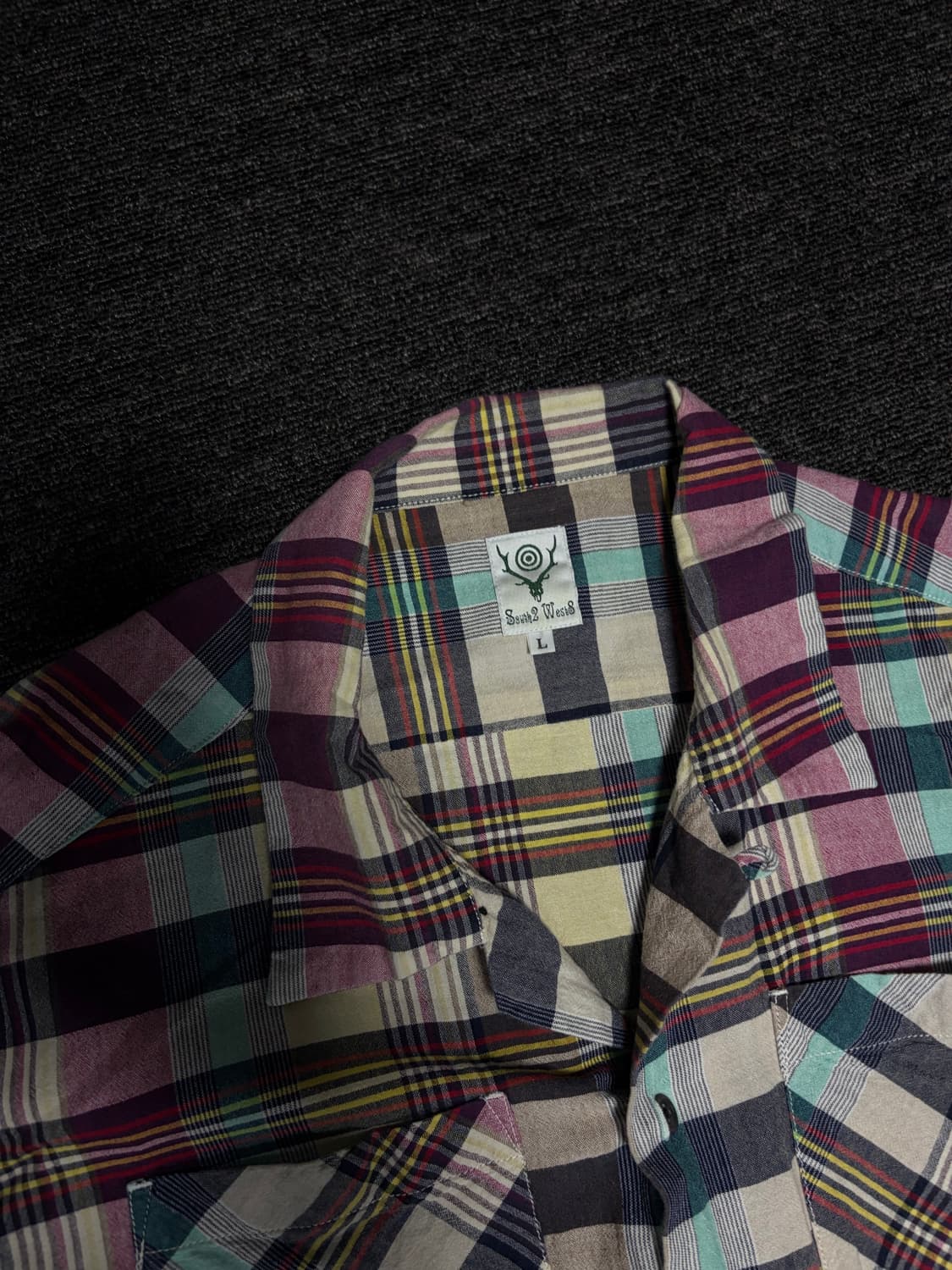 남이서팔 체크 반팔셔츠 L 상품이미지2