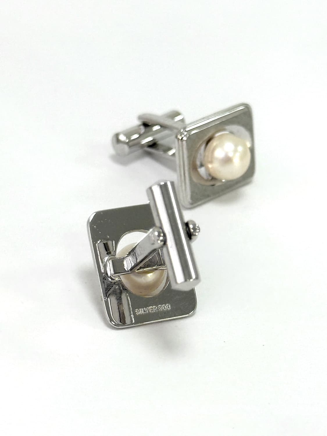 Silver900 Vintage Pearl Cufflinks 상품이미지2