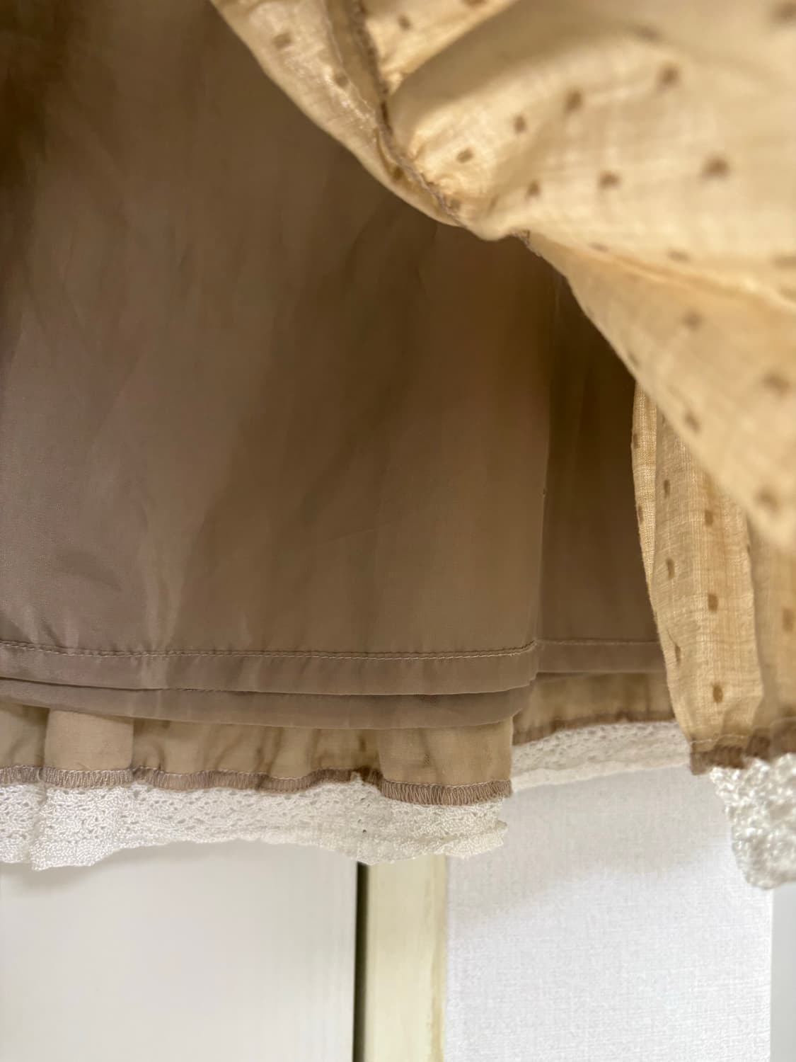 베이지 도트 미니 스커트 상품이미지8