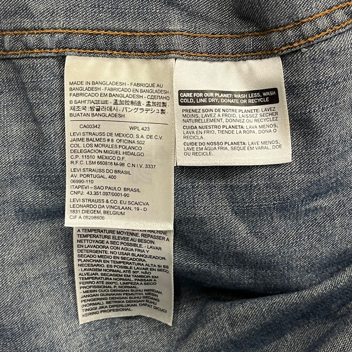 [정품/M] 리바이스 데님 웨스턴 셔츠 남방 b8 상품이미지6