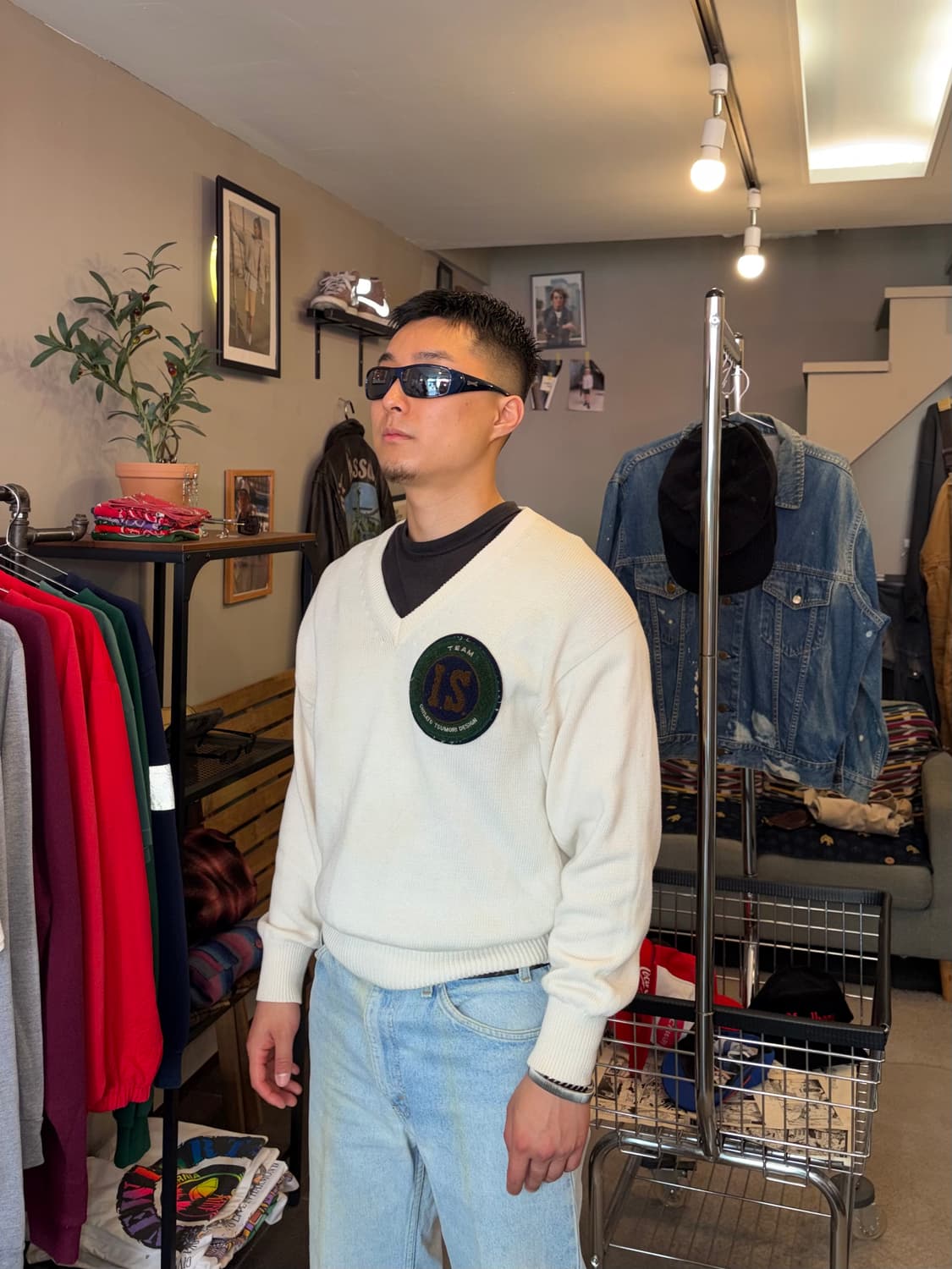 90‘s Issey Miyake I.S embroidered knit 상품이미지4