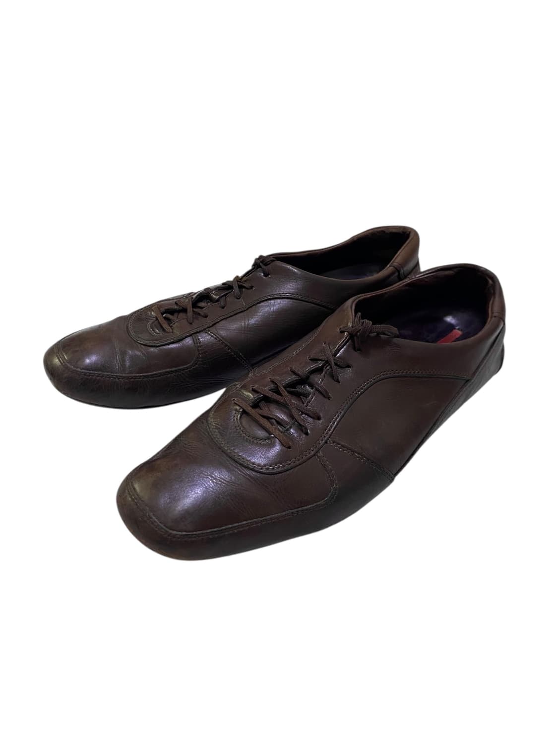 Prada sport 브라운 레더 스니커즈 상품이미지1