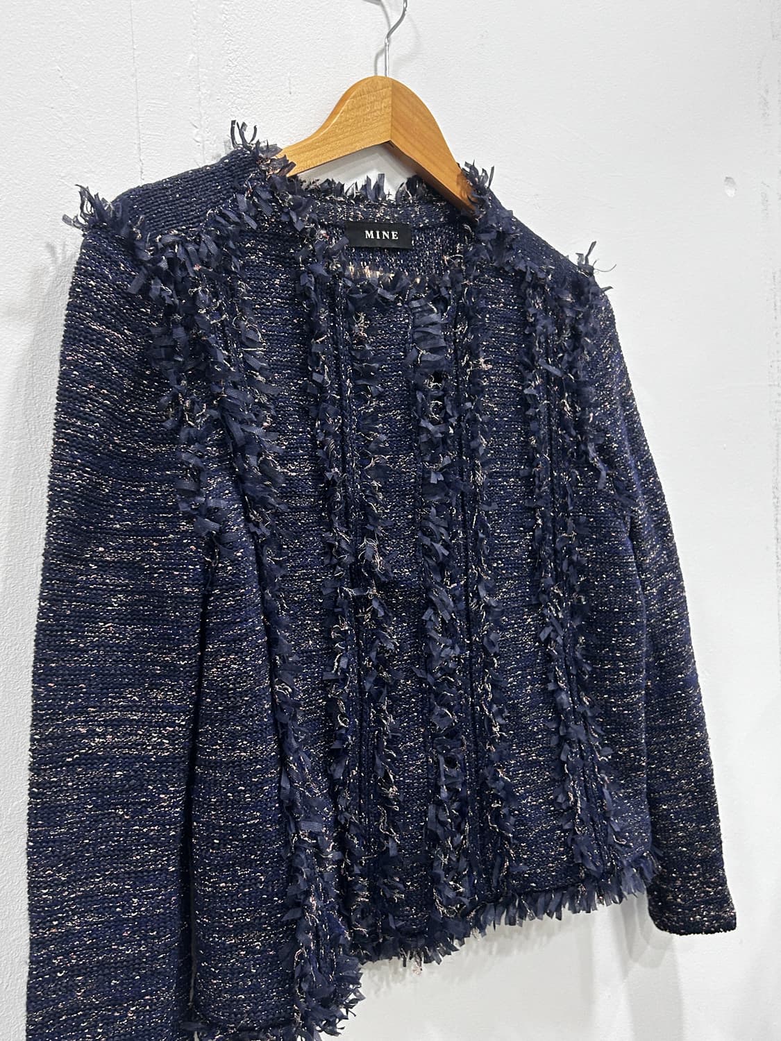 한섬 마인 트위드 니트 자켓 90사이즈 상품이미지3