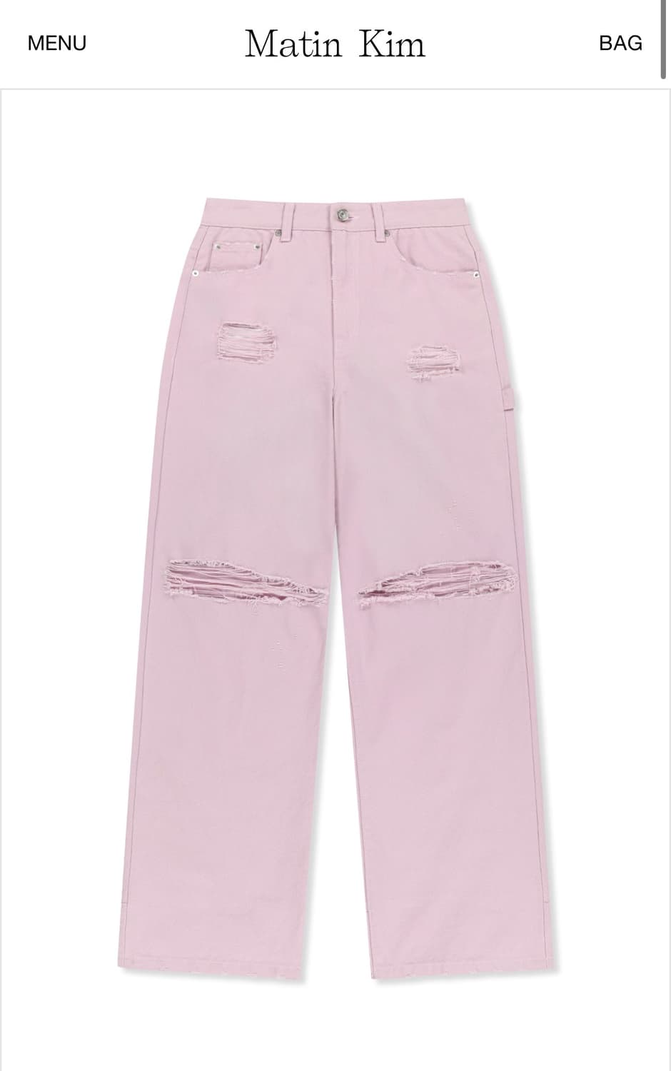 Matin Kim DESTROYED COLOR DYEING DENIM  상품이미지1