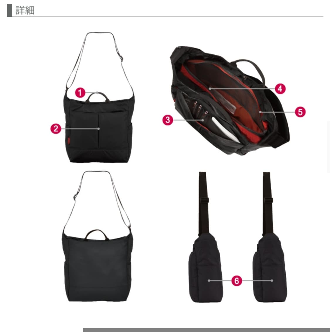 (새상품)일본 맨하탄 페세지 초경량 숄더백 겸 토트백 #2505 블랙 상품이미지4