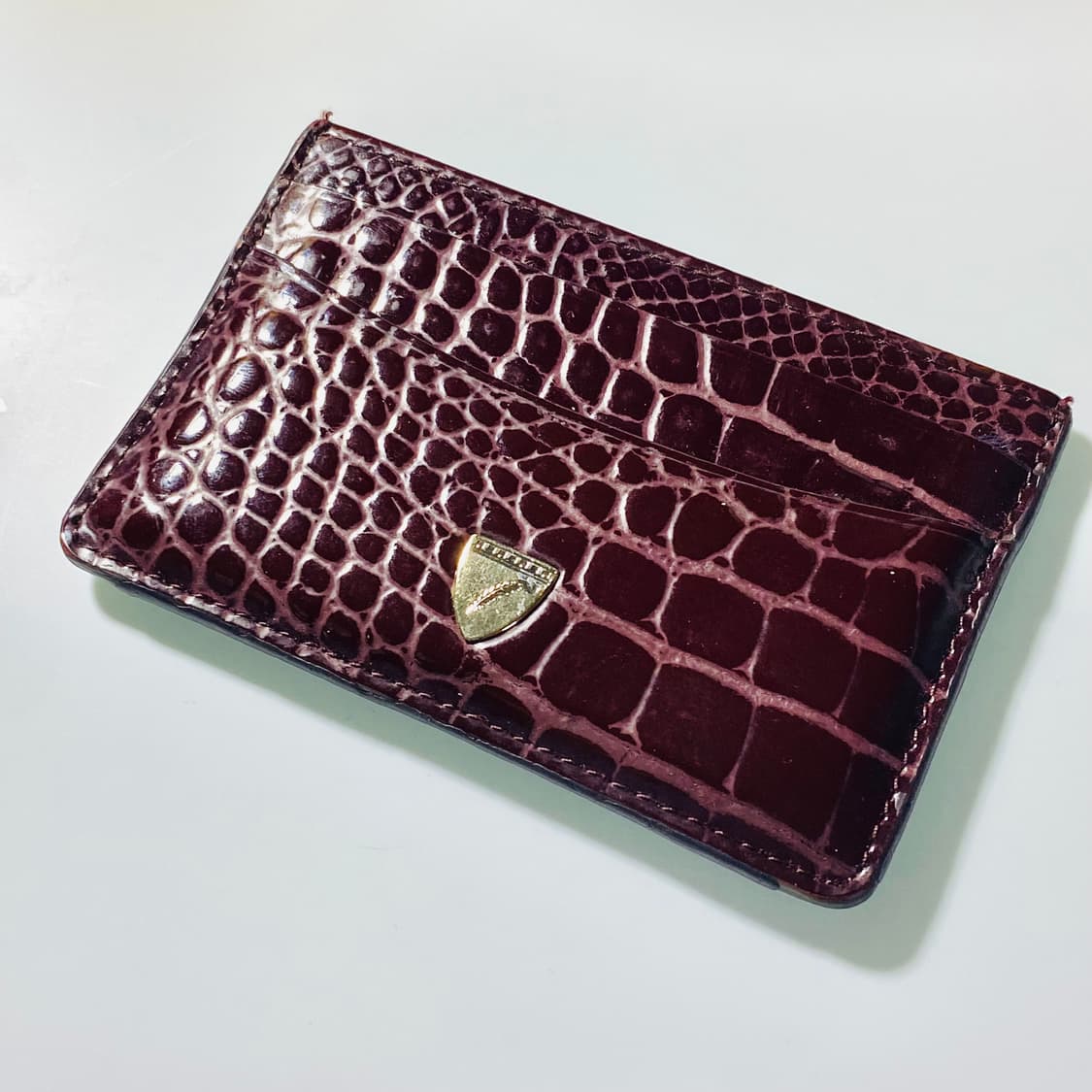 [정품] 아스피날오브런던 크록레더 슬림 카드지갑 상품이미지1