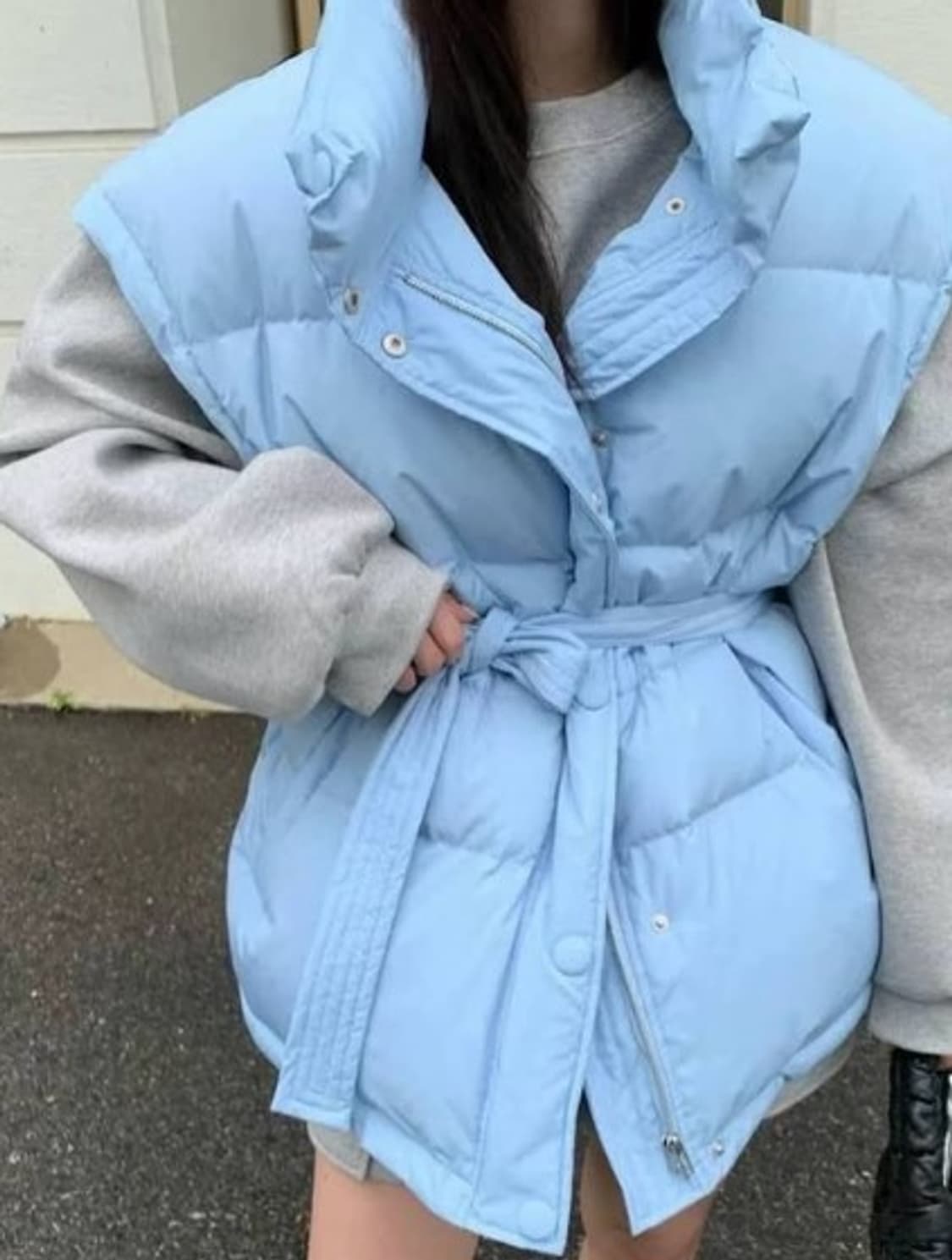 벨티드 패딩 베스트 (새상품) 상품이미지4