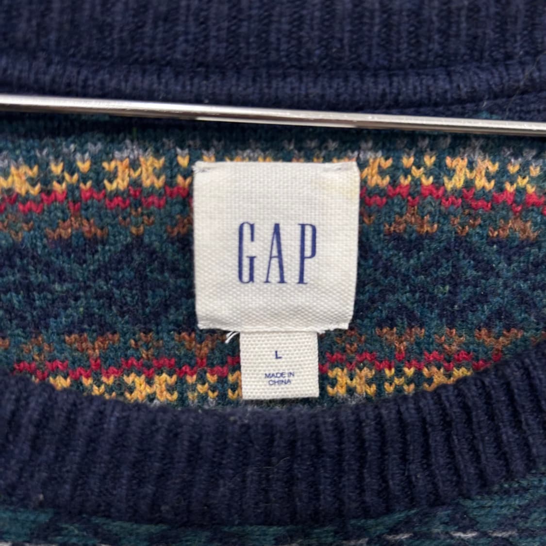 GAP 멀티컬러 래글런 짜임 오버핏 케이블 니트 상품이미지3