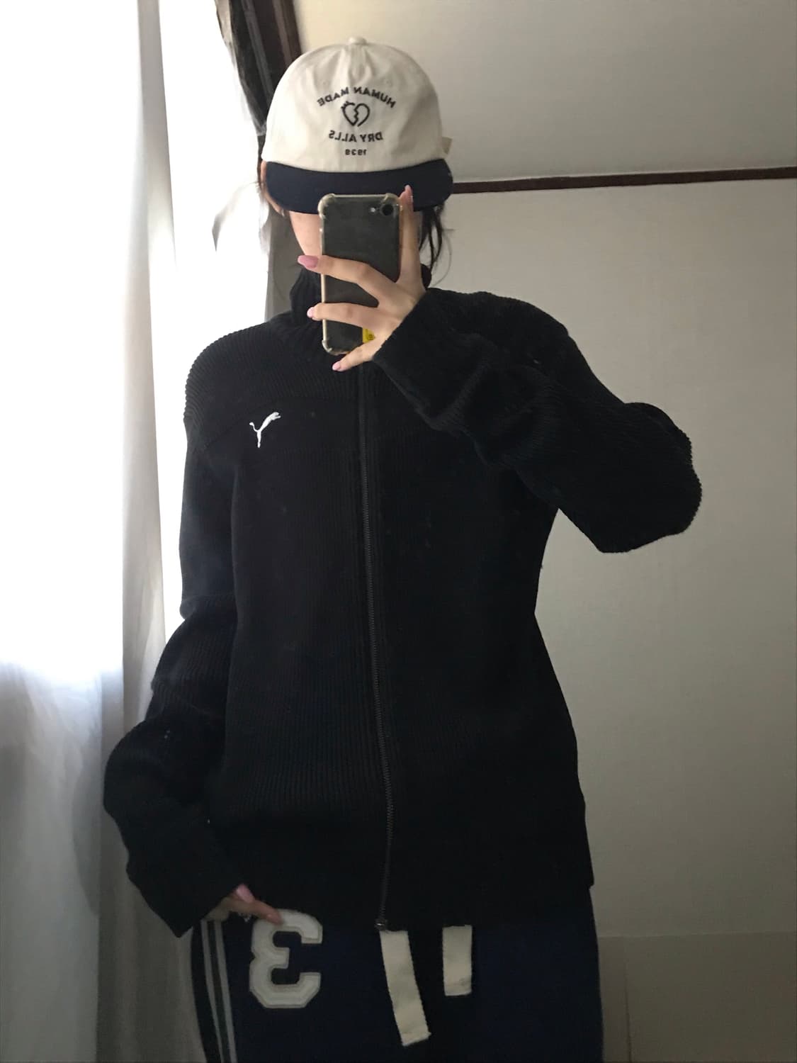 푸마 블랙 하이넥 니트집업 상품이미지5