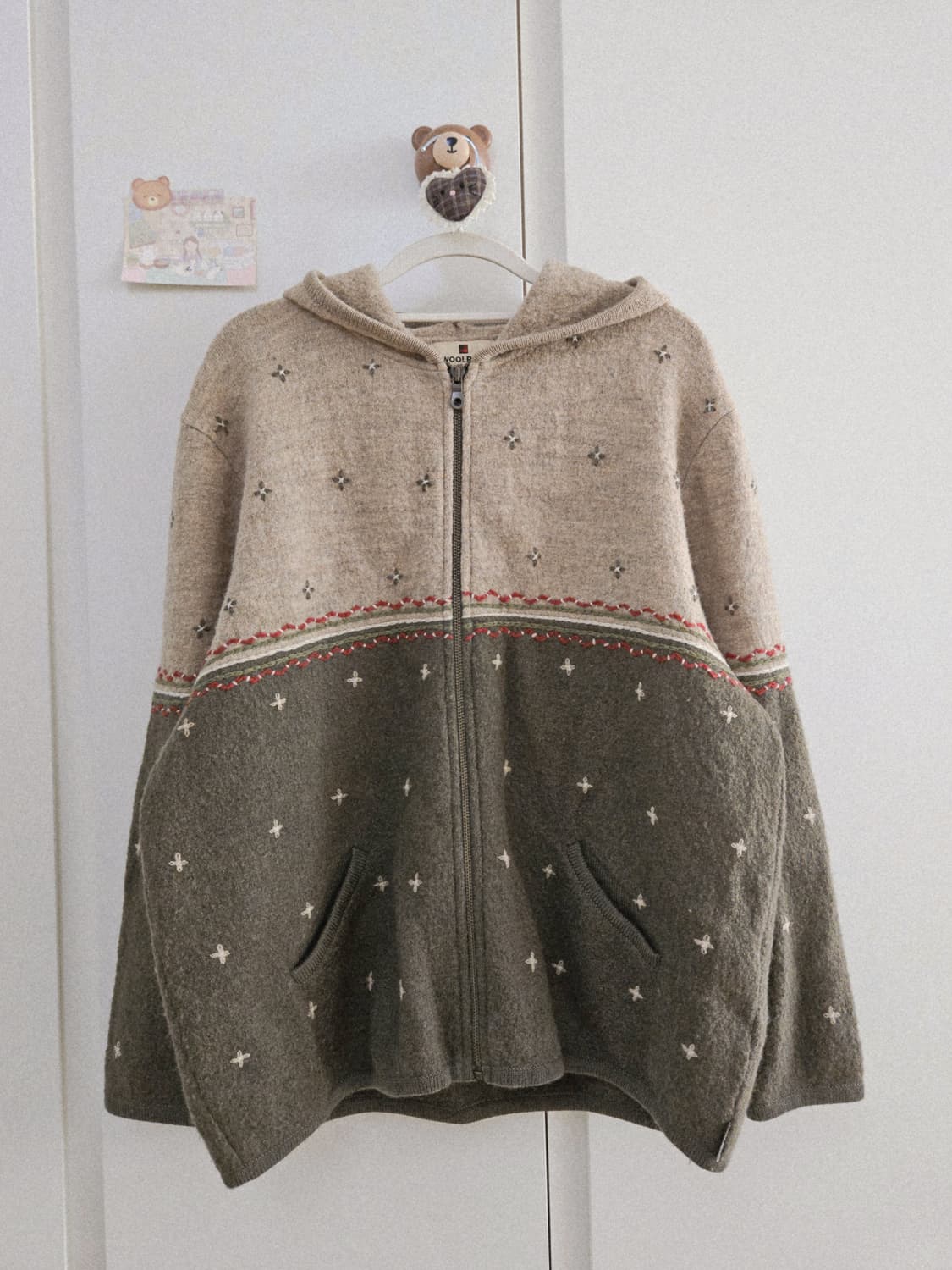 빈티지 울리치 압축울 후드 니트집업 상품이미지2