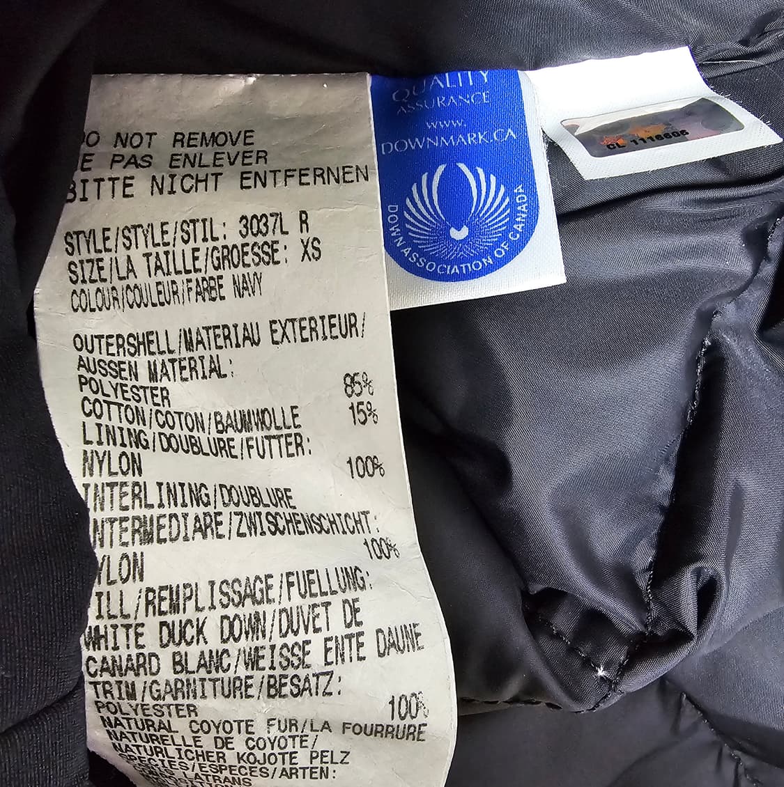 캐나다구스 여성 빅토리아 덕다운패딩 XS 상품이미지5