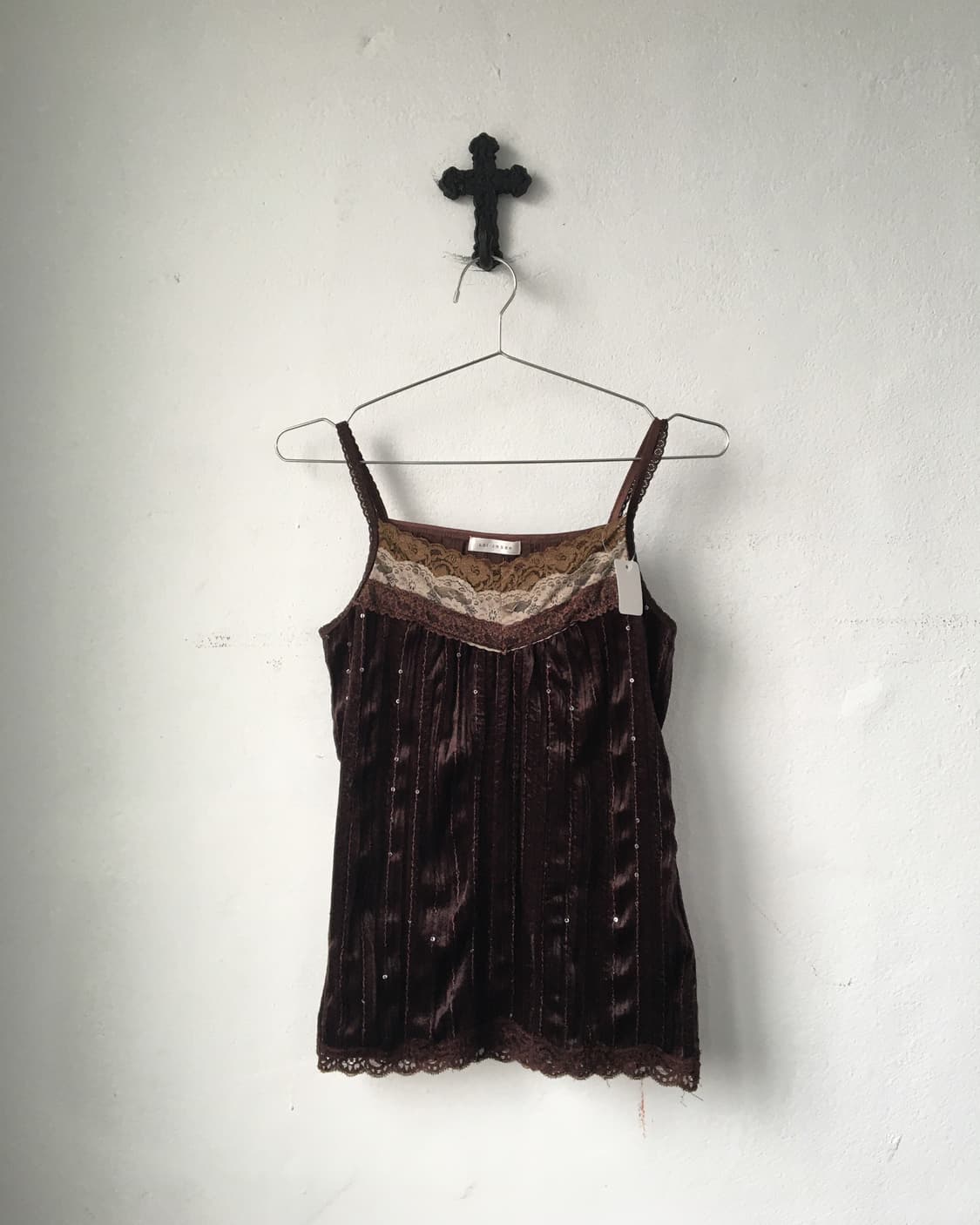Lace point velvet sleeveless 상품이미지2