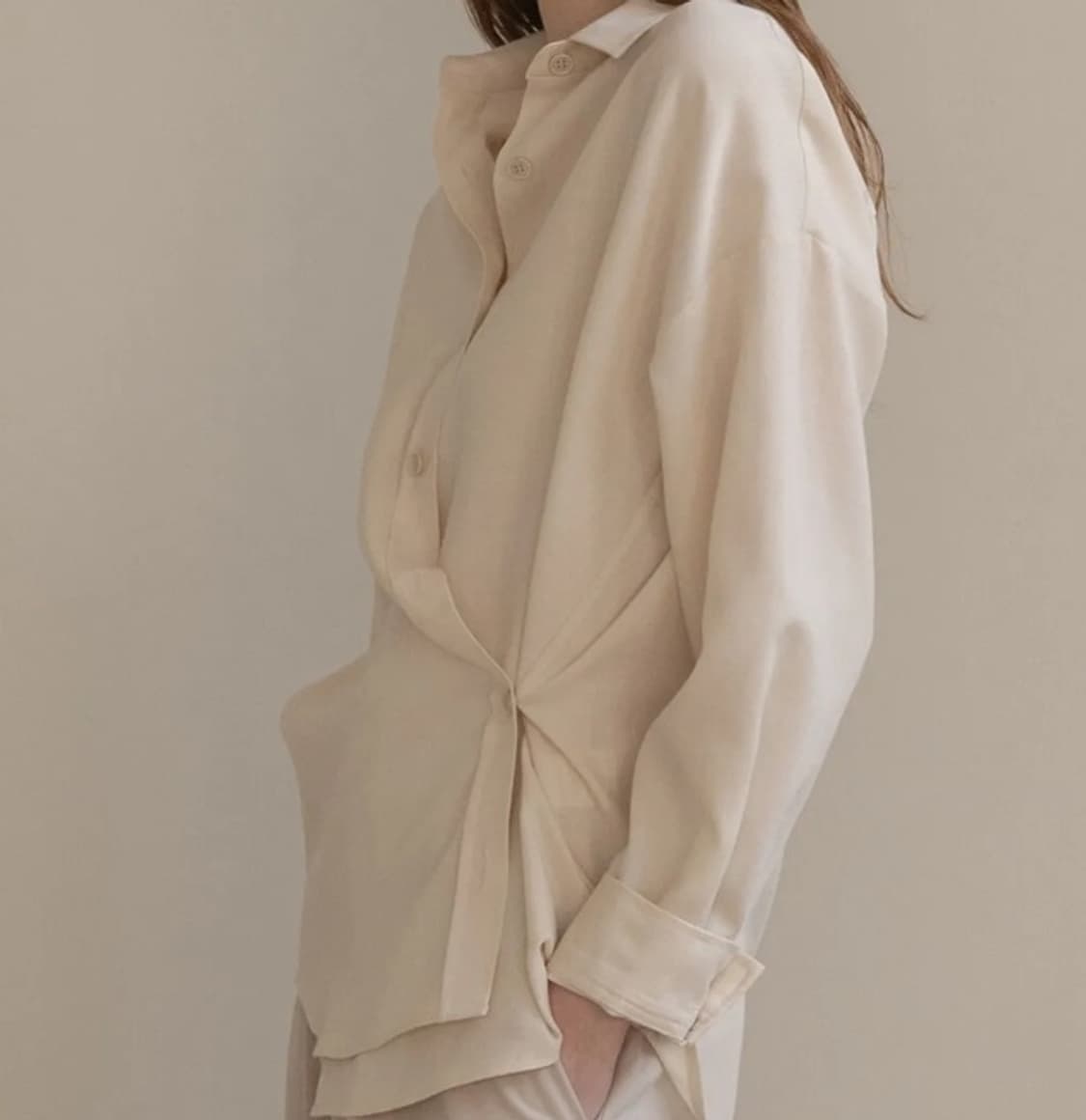 아레스엠 ALES-M 시어드 셔츠 베이지 상품이미지3