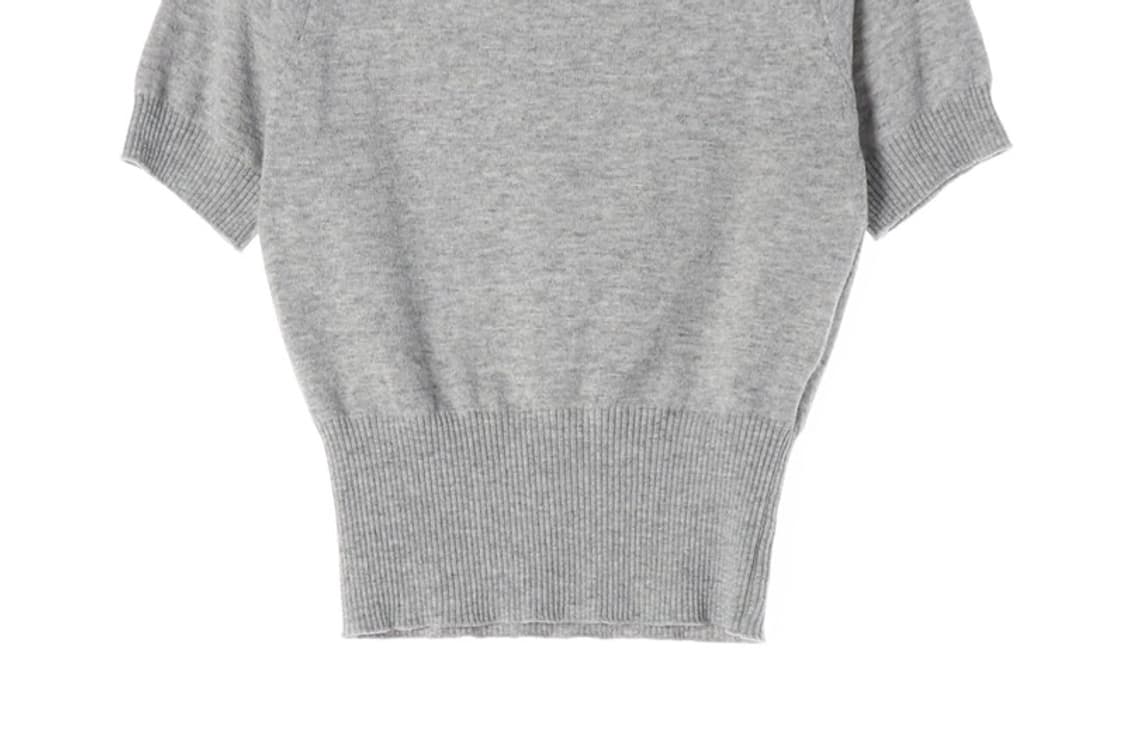 레터프롬문 이탈리아 코튼 블렌드 반팔 니트 F 상품이미지4