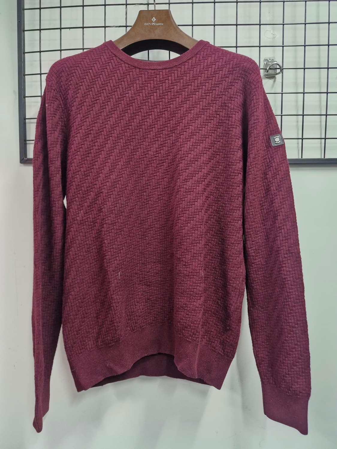 95M 와이드앵글 모 니트 스웨터 와인 상품이미지1