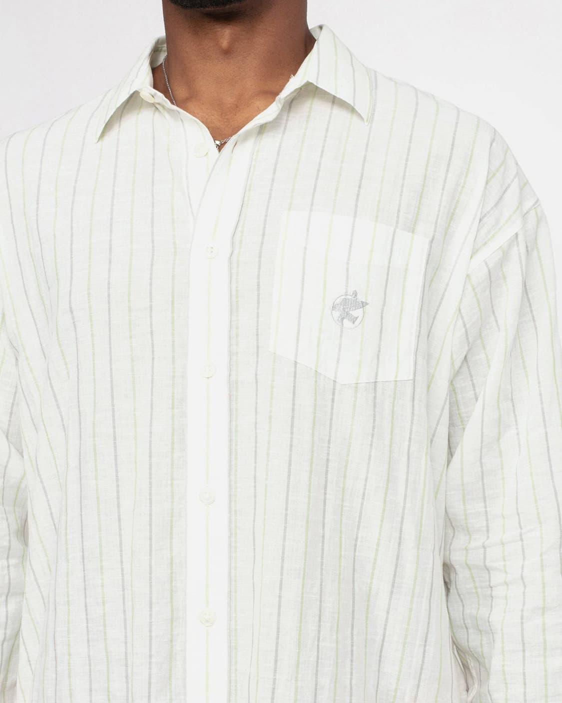 Stussy cotton linen stripe shirt L사이즈 상품이미지5