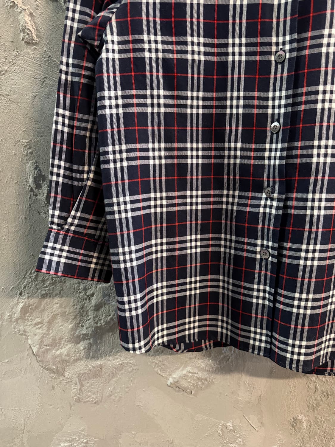 S 버버리 BURBERRY 노바체크 셔츠 네이비 상품이미지2