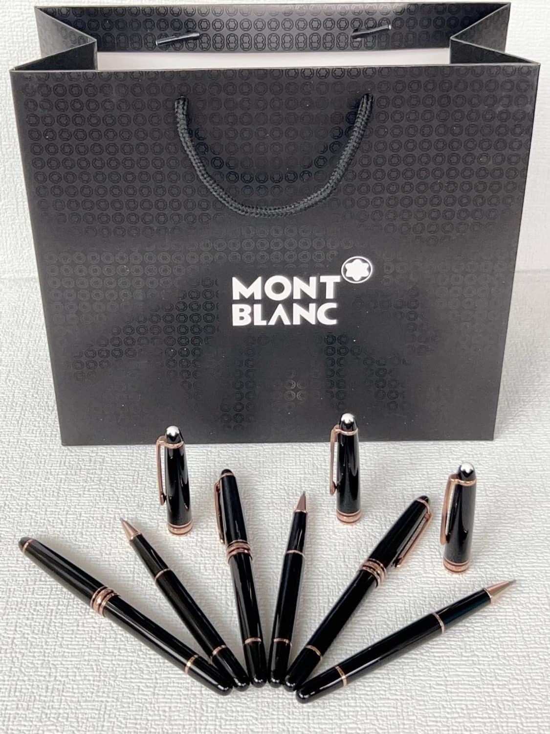 정품 몽블랑 마이스터슈테크 볼펜 블랙 레진 로즈골드 액센트 상품이미지9