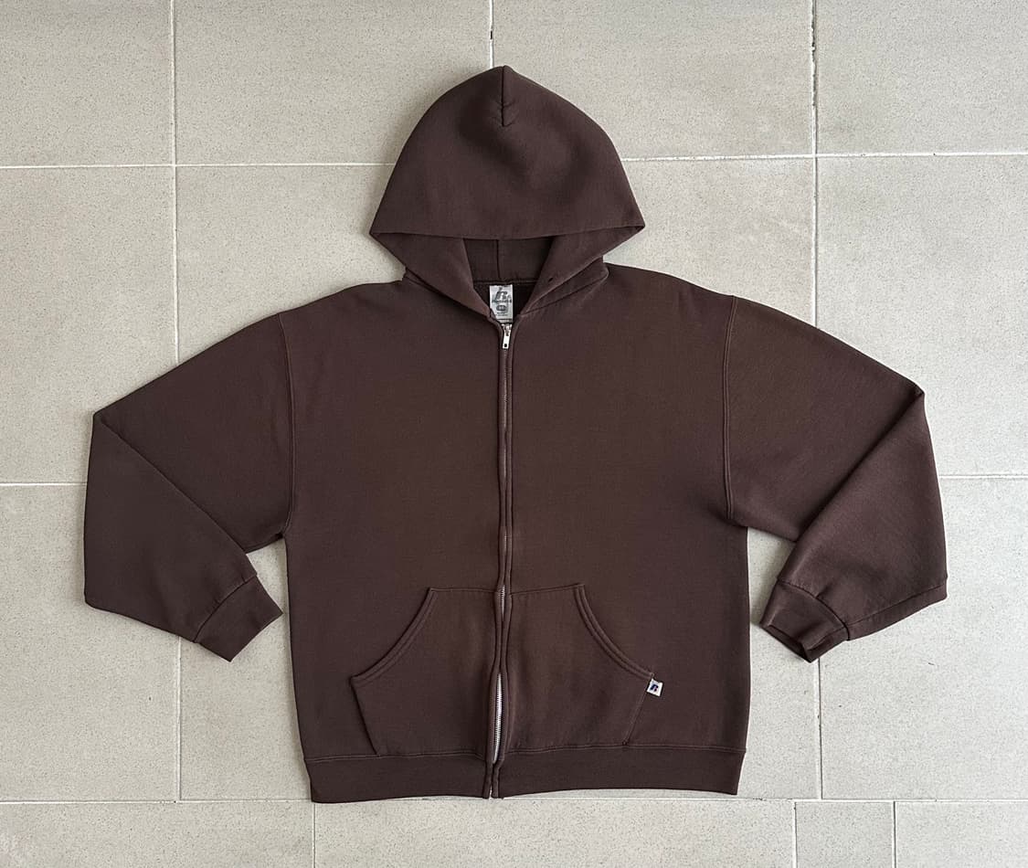 빈티지 러셀 후드집업 브라운 M 상품이미지1