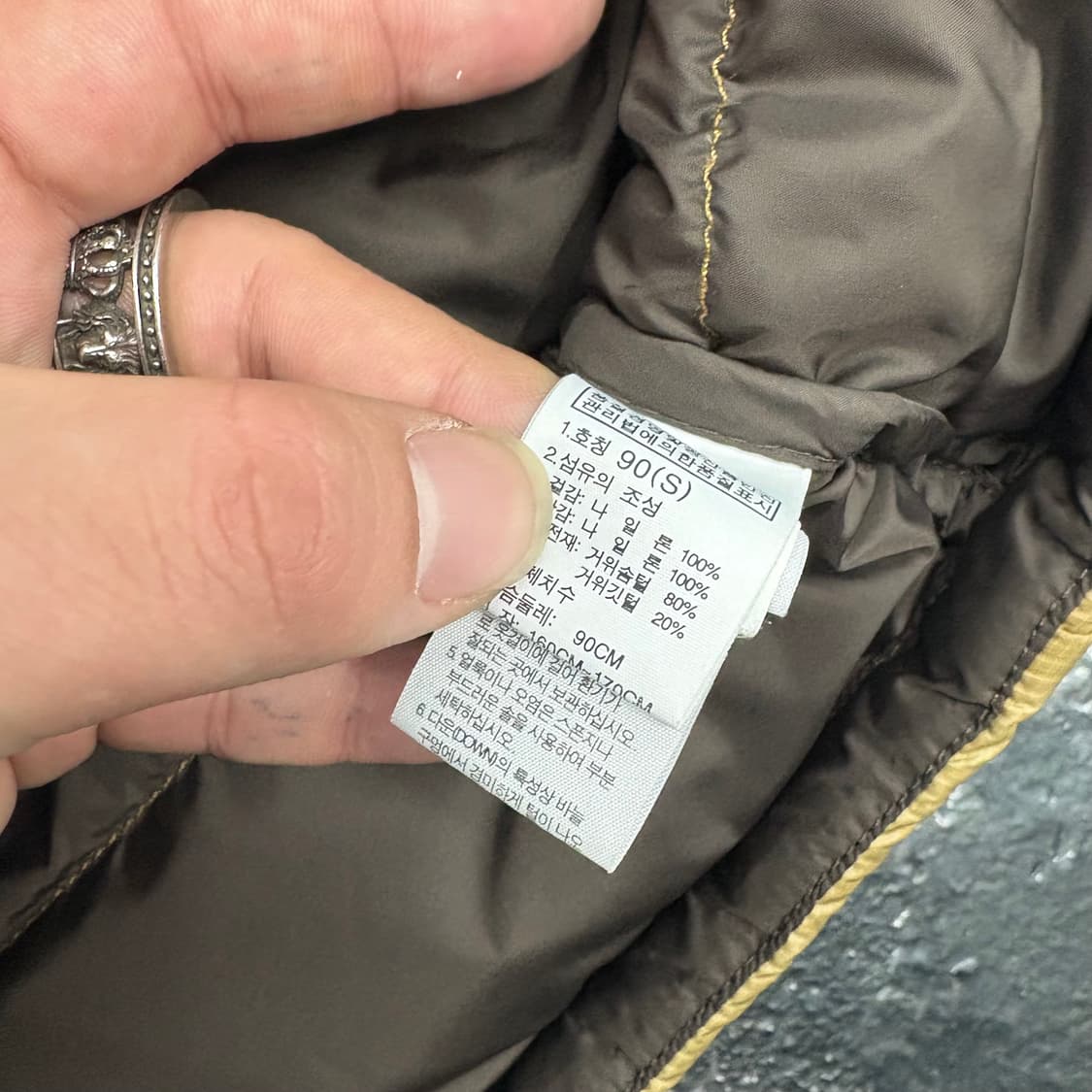 (95)노스페이스 700 눕시 패딩 조끼 브라운 상품이미지5