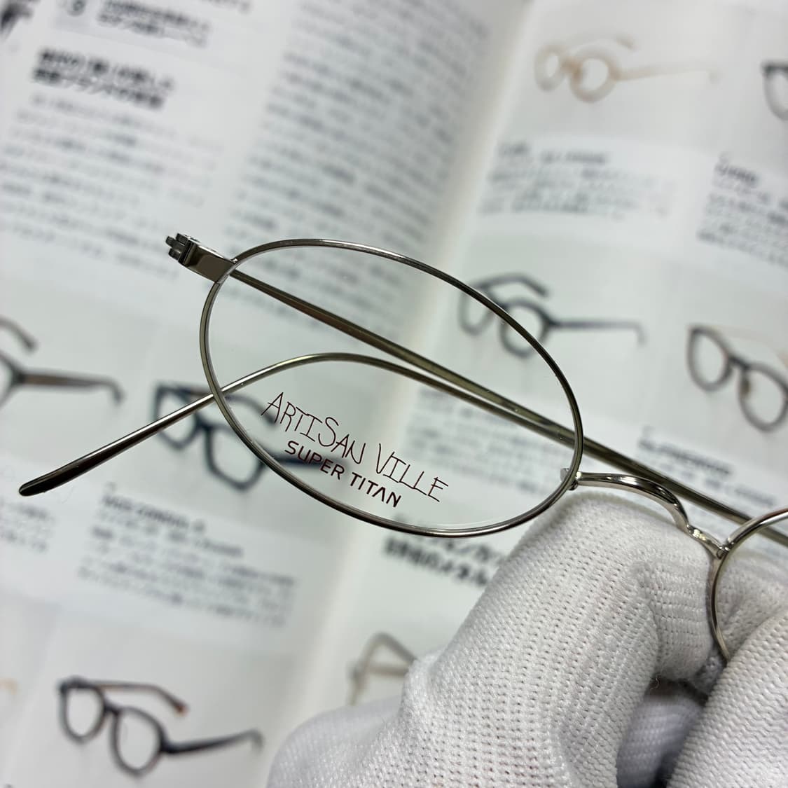 일본 제작 실버 티타늄 새들브릿지 안경 상품이미지3