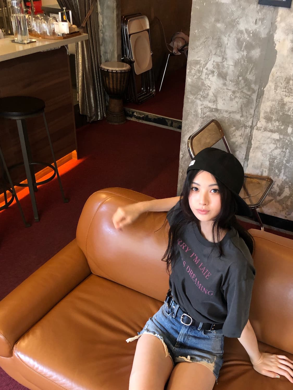  ERER Oversized Lettering T-Shirt Charco 상품이미지2