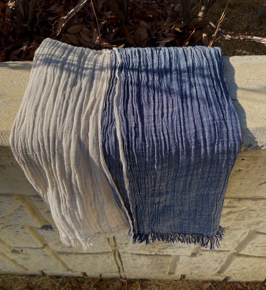 빈티지 투톤 크링클 머플러 (새상품) 유니섹스 상품이미지6